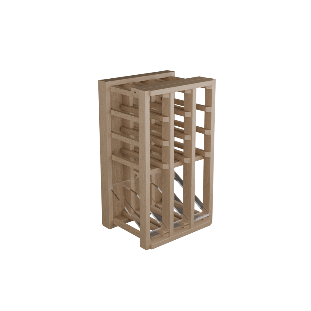 Avino 12 Bottle Wine Rack & Acrylic Angled Display - Self Assembled Wi