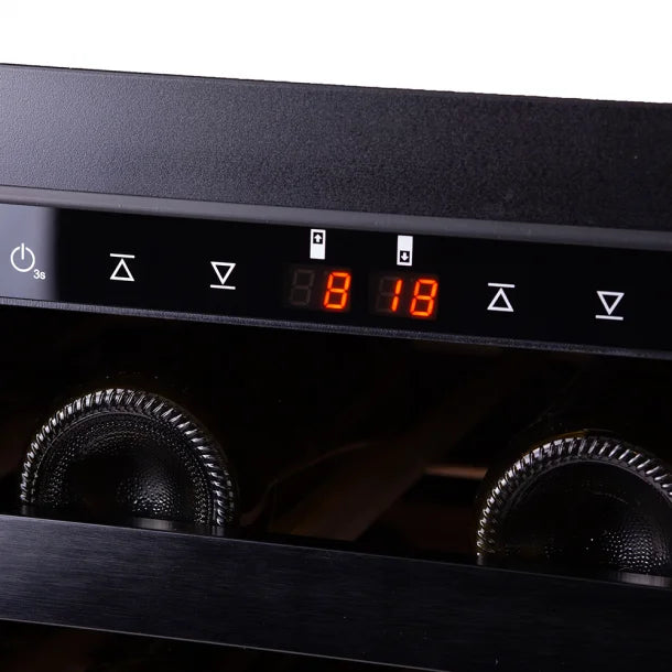 A Pevino wine cabinet control panel