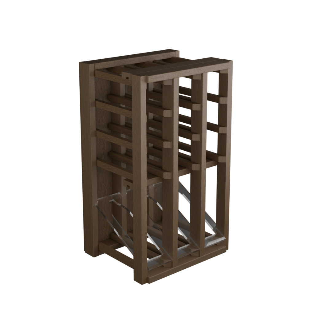 Avino 12 Bottle Wine Rack & Acrylic Angled Display - Self Assembled Wi