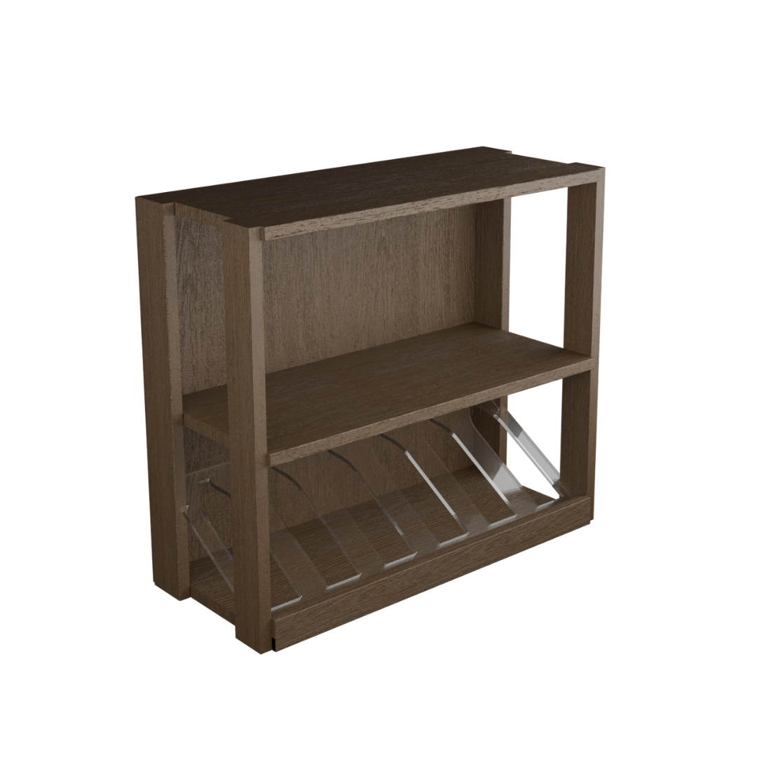 Avino Display Shelf with Acrylic Angled Displays - Self Assembled Wine