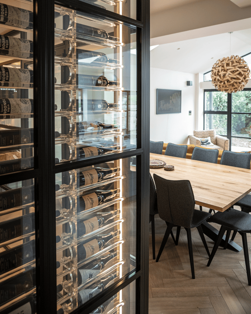 Home Wine Wall with Havana Black Framework