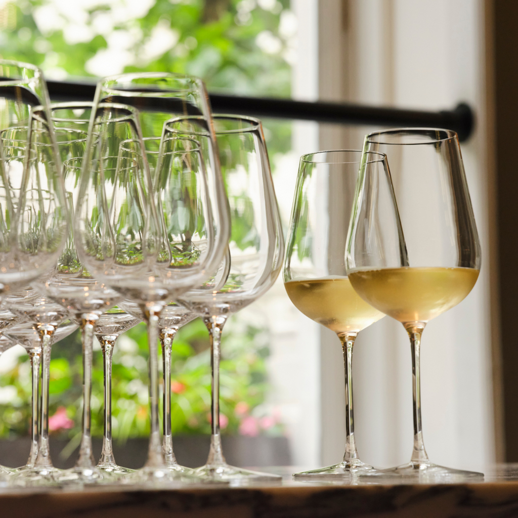 An image of Richard Brendon's and Jancis Robinson's Precision Wine Glasses.