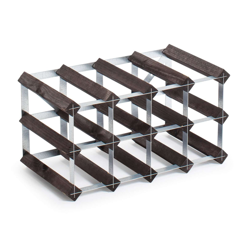 dark wood small wine rack