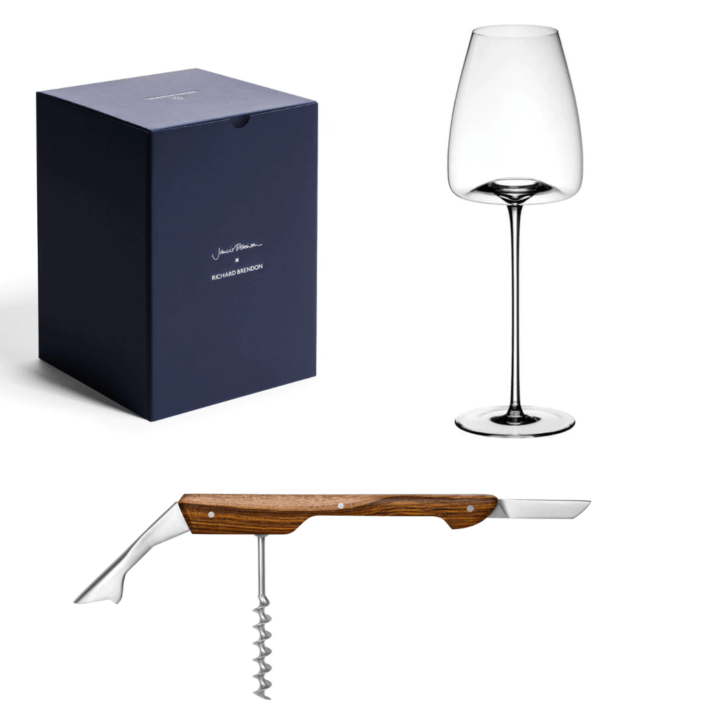Wine glasses and cork screw gift set by Jancis Robinson 
