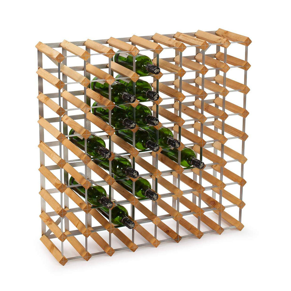 large light wood wine rack