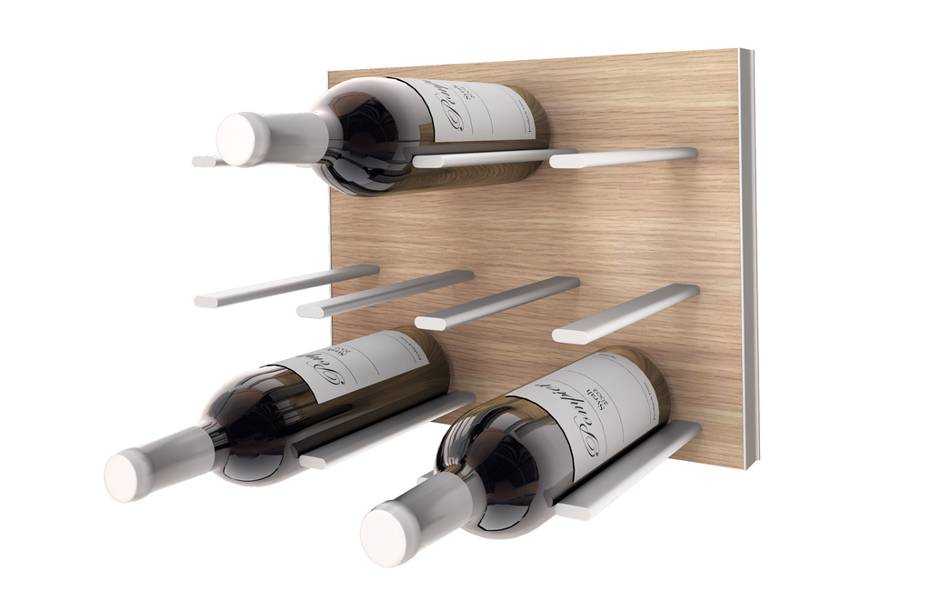 wooden and metal wine racking