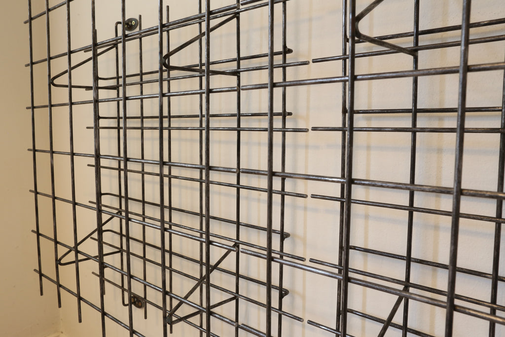 metal frame wine rack