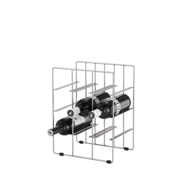 chrome 9 bottle metal wine rack
