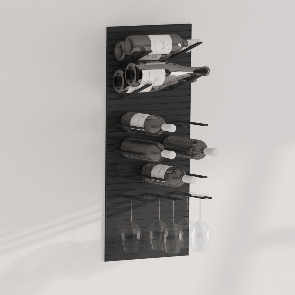 matt black metal winerack