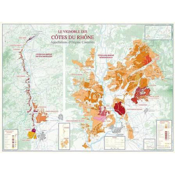 vineyards of the cotes-du-rhone map