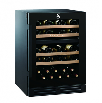 Swisscave Premium dual zone wine cooler WLB-160DF, 82cm